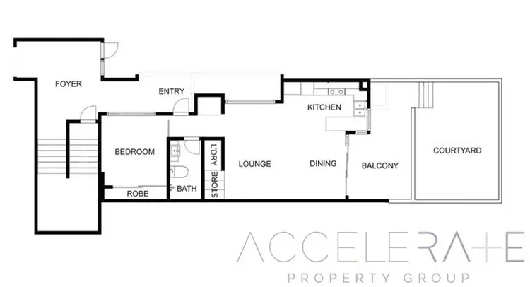 Floorplan of Homely unit listing, 1/40 Nicklin Street, Coorparoo QLD 4151