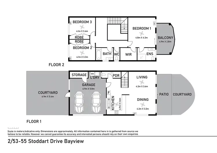 Floorplan of Homely townhouse listing, 2/55 Stoddart Dr, Bayview NT 820