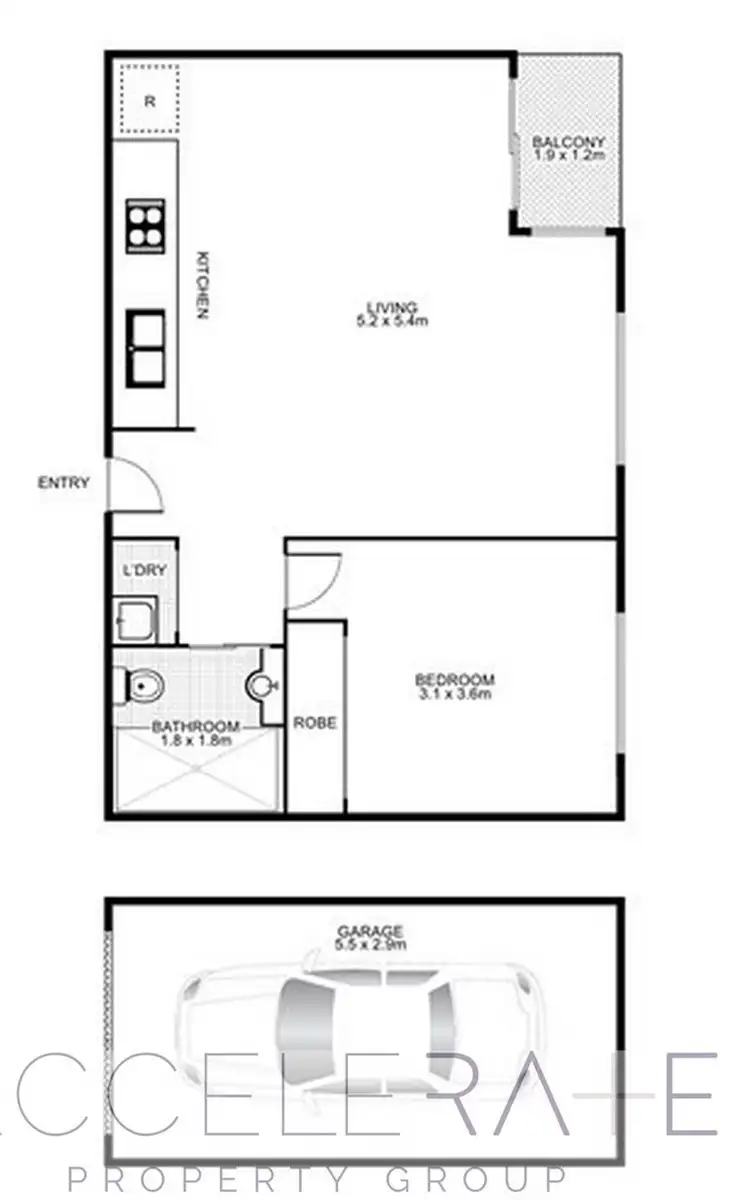 Floorplan of Homely unit listing, 307/491 Wickham Terrace, Spring Hill QLD 4000