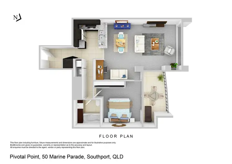Floorplan of Homely apartment listing, 2003/50 Marine Parade, Southport QLD 4215