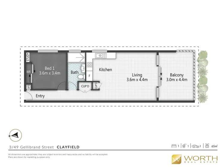 Floorplan of Homely unit listing, 3/49 Gellibrand Street, Clayfield QLD 4011