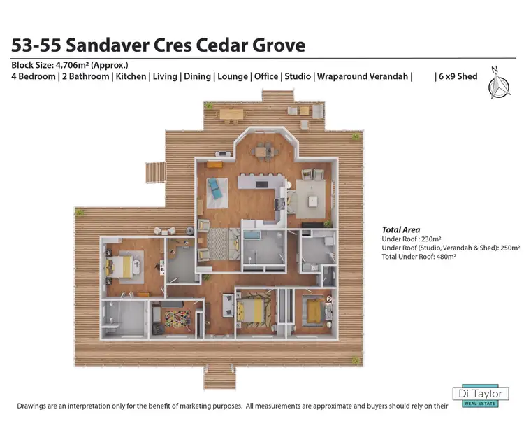 Floorplan of Homely house listing, 53-55 Sandaver Crescent, Cedar Grove QLD 4285