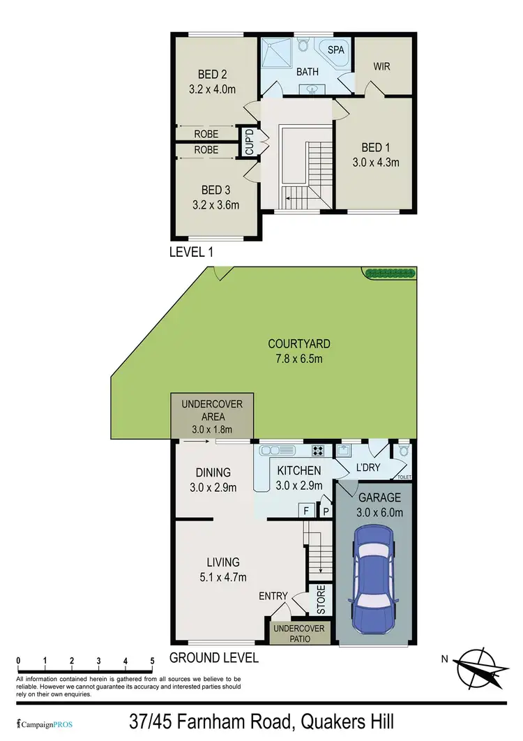 Floorplan of Homely townhouse listing, 37/45 Farnham Road, Quakers Hill NSW 2763
