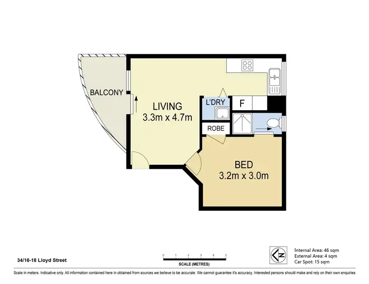 Floorplan of Homely apartment listing, 34/16-18 Lloyd Street, Southport QLD 4215
