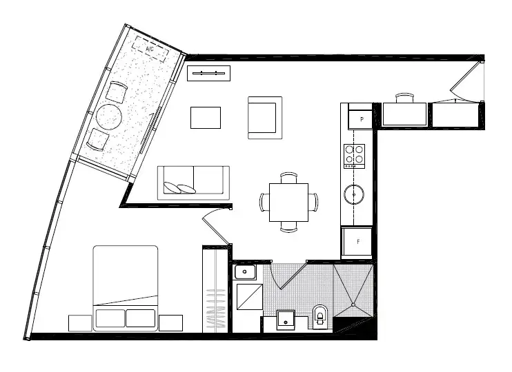 Floorplan of Homely apartment listing, 1010/241 Harbour Esplanade, Docklands VIC 3008