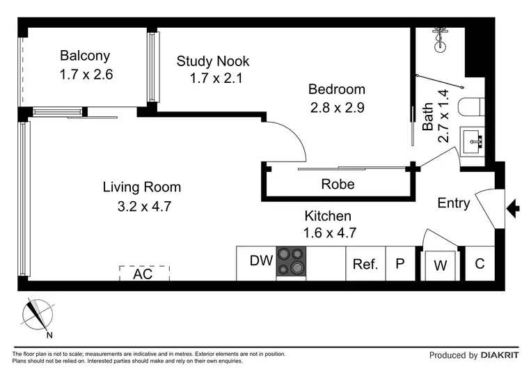 Floorplan of Homely apartment listing, 1114/8 Pearl River Road, Docklands VIC 3008