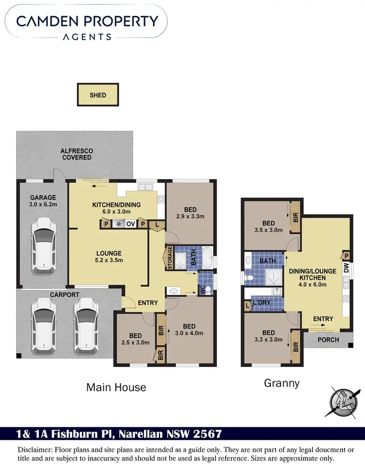Floorplan of Homely house listing, 1 &amp; 1a Fishburn Place, Narellan NSW 2567