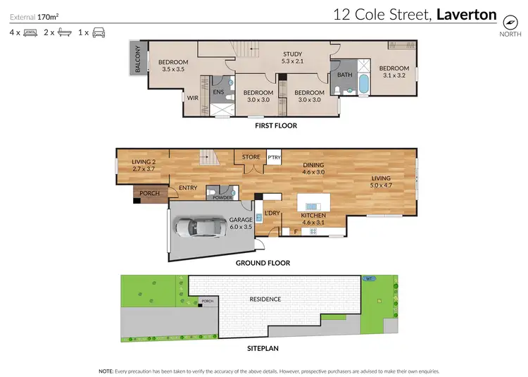 Floorplan of Homely house listing, 12 Cole Street, Laverton VIC 3028