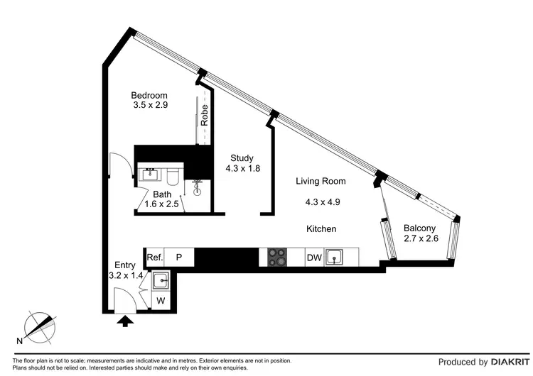 Floorplan of Homely apartment listing, 2704/639 Little Lonsdale Street, Melbourne VIC 3000
