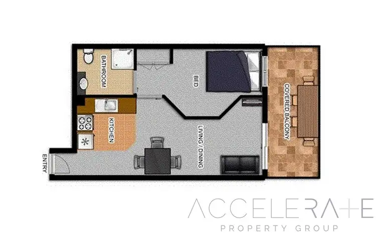 Floorplan of Homely unit listing, 11/142 Saint Pauls Terrace, Spring Hill QLD 4000
