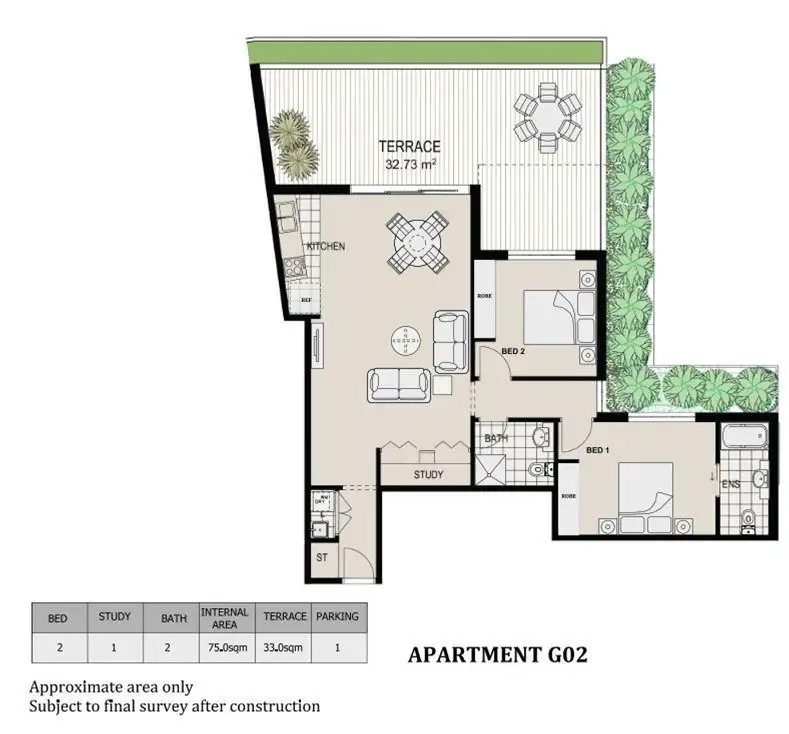Floorplan of Homely house listing, Apt GF02/164 Great Western Hwy, Westmead NSW 2145