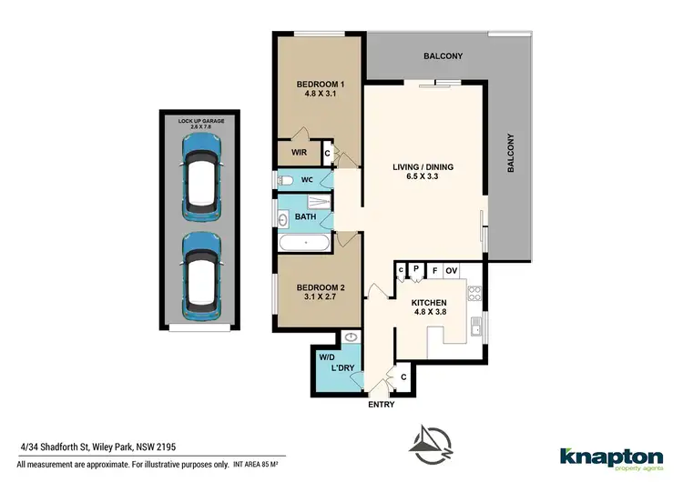 Floorplan of Homely unit listing, 4/34 Shadforth Street, Wiley Park NSW 2195