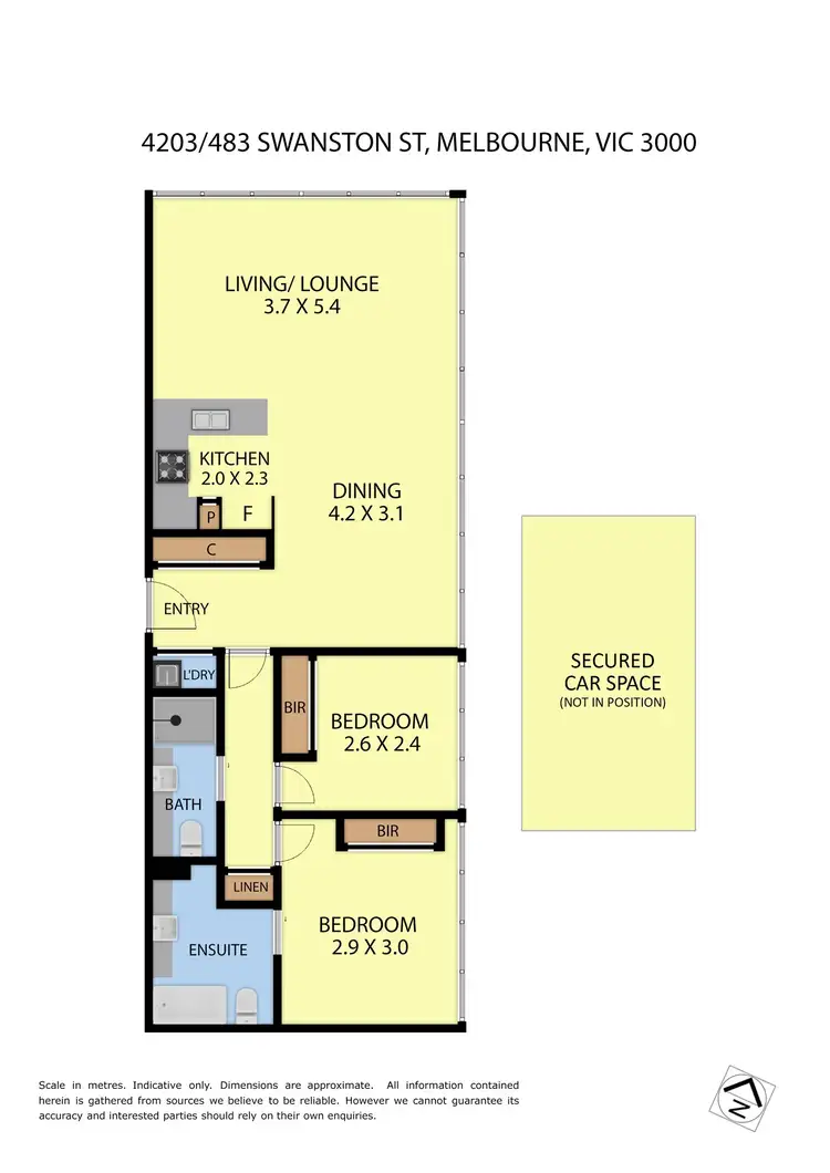 Floorplan of Homely apartment listing, 4203/483 Swanston Street, Melbourne VIC 3000