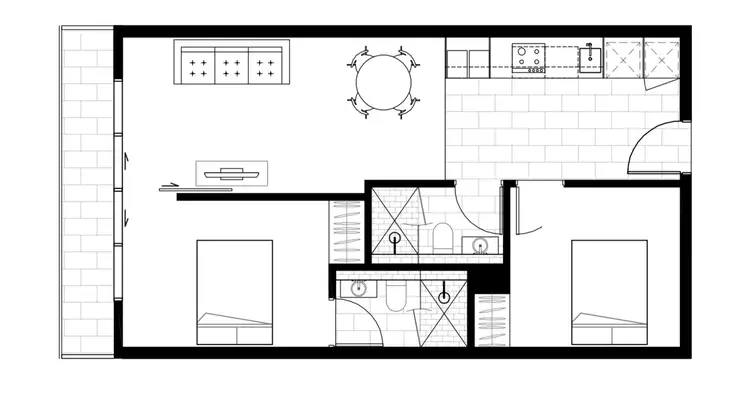 Floorplan of Homely apartment listing, 1107/551 Swanston Street, Carlton VIC 3053