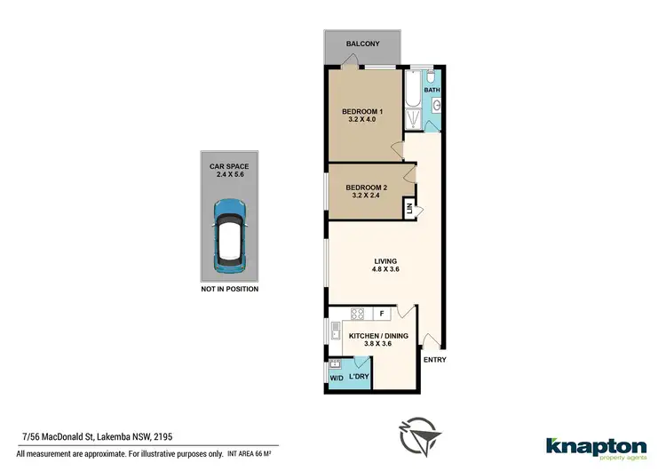 Floorplan of Homely unit listing, 7/56 Macdonald Street, Lakemba NSW 2195