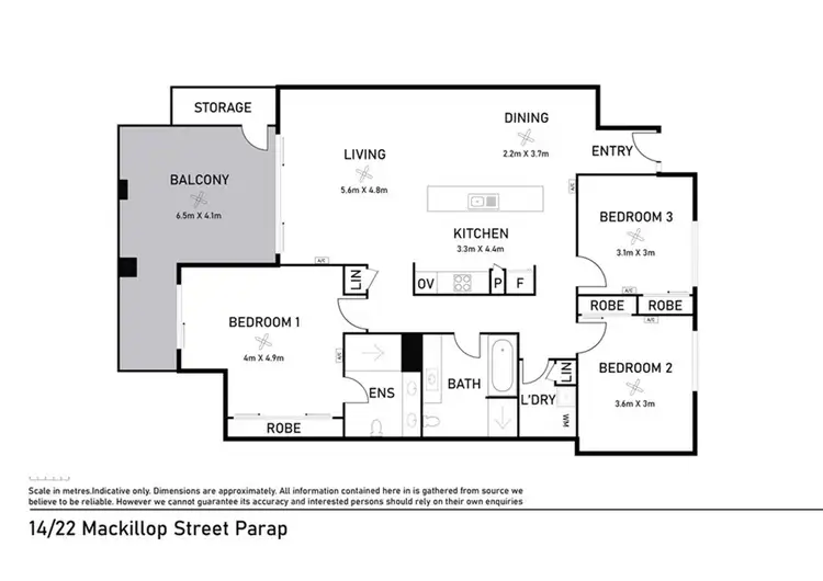 Floorplan of Homely apartment listing, 14/22 Mackillop St, Parap NT 820