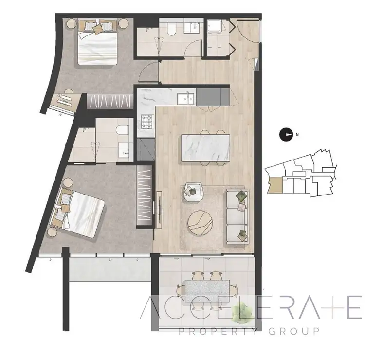Floorplan of Homely unit listing, 81804/23 Mollison Street, West End QLD 4101