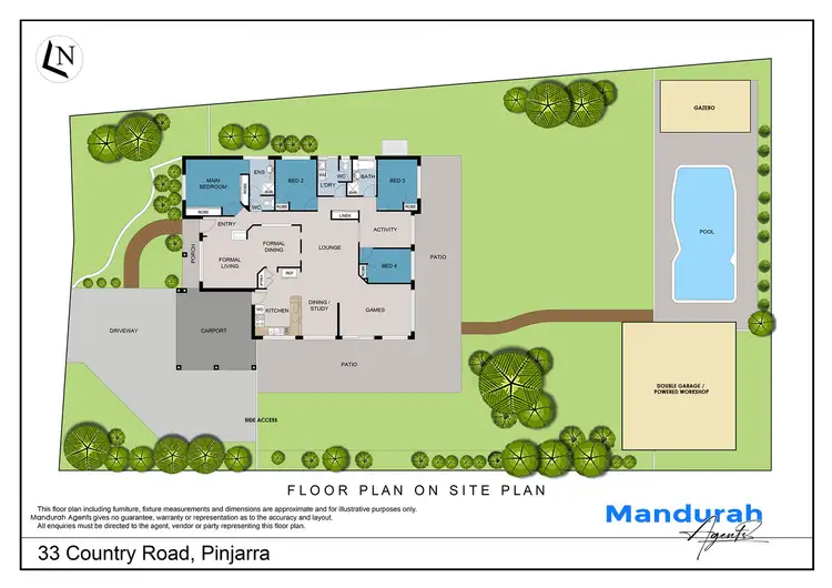 Floorplan of Homely house listing, 33 Country Road, Pinjarra WA 6208