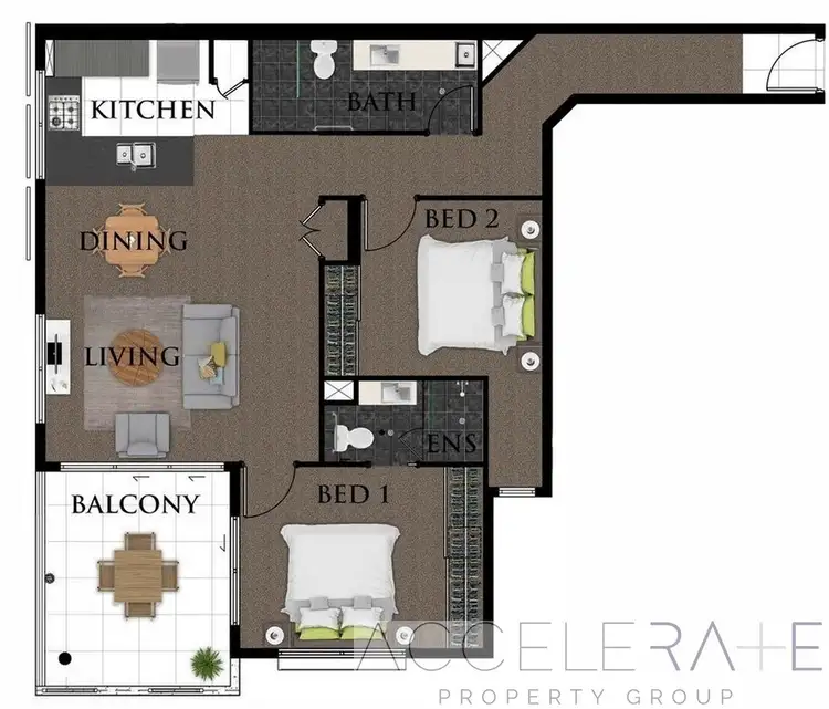 Floorplan of Homely unit listing, 1108/91 Kittyhawk Drive, Chermside QLD 4032