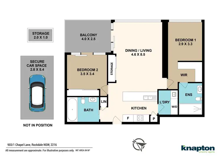 Floorplan of Homely unit listing, 907/1-3 Chapel Lane, Rockdale NSW 2216