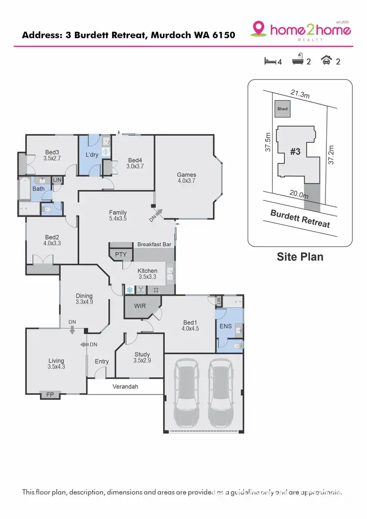 Floorplan of Homely house listing, 13 Burdett Retreat, Murdoch WA 6150