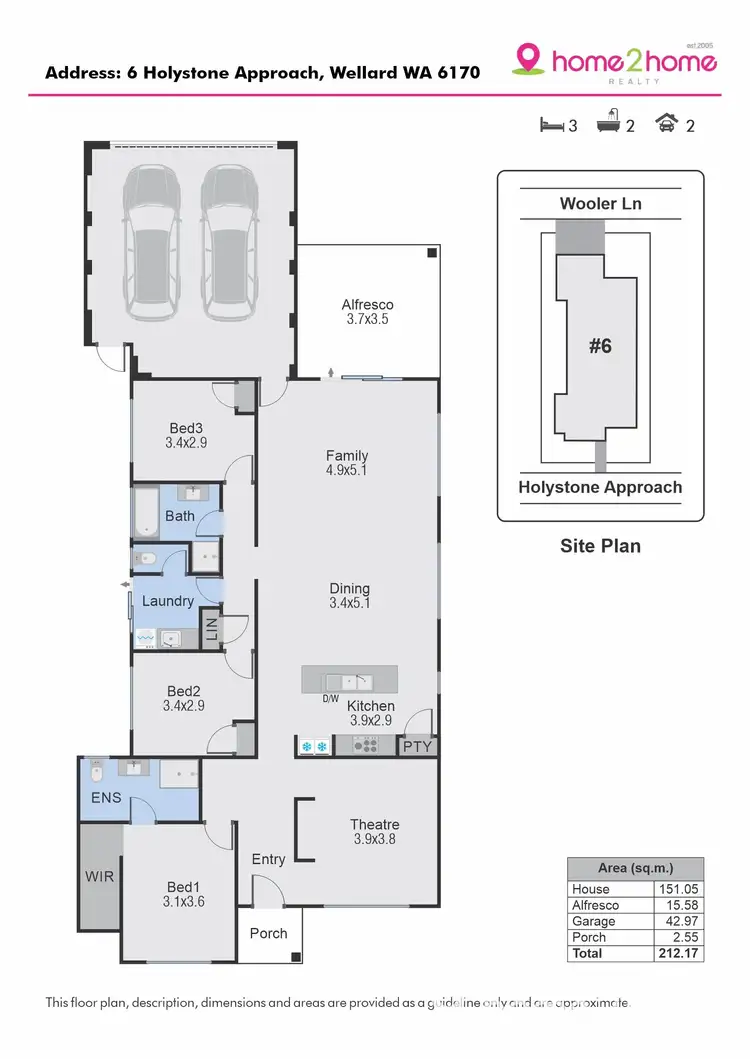 Floorplan of Homely house listing, 6 Holystone Approach, Wellard WA 6170