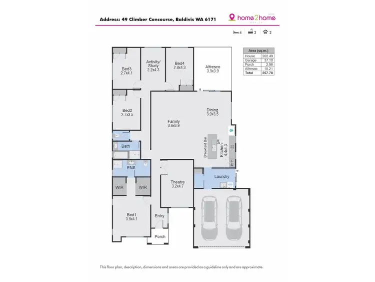 Floorplan of Homely house listing, 49 Climber Concourse, Baldivis WA 6171