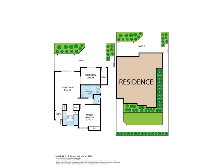 Floorplan of Homely unit listing, 16/45-51 Sholl Street, Mandurah WA 6210