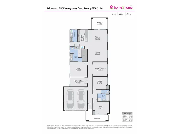 Floorplan of Homely house listing, 135 Wintergreen Crescent, Treeby WA 6164