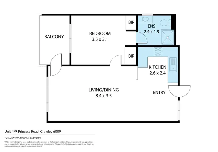 Floorplan of Homely apartment listing, 4/19 Princess Road, Crawley WA 6009