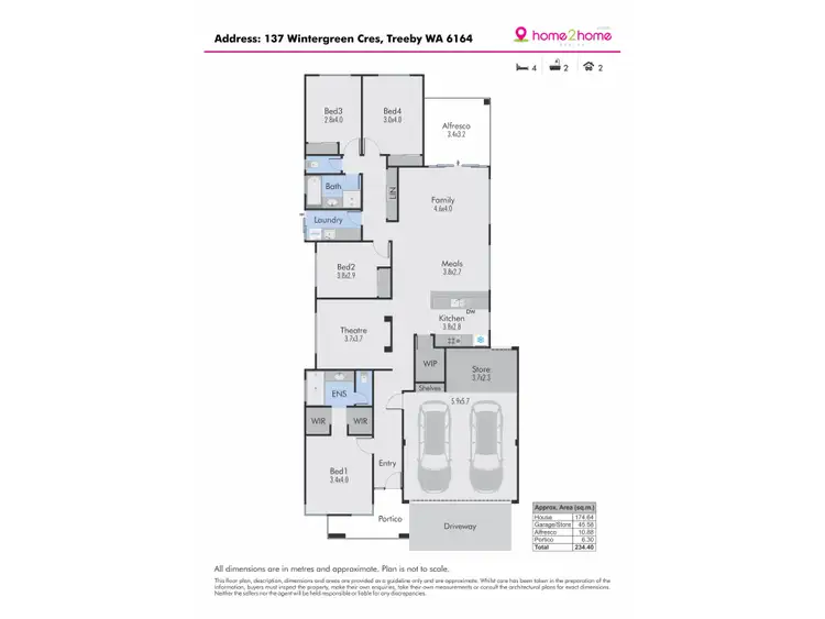 Floorplan of Homely house listing, 137 Wintergreen Crescent, Treeby WA 6164