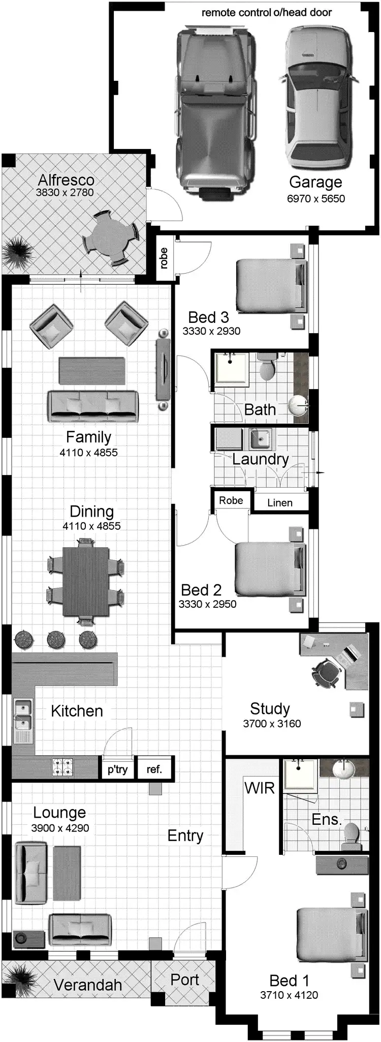Floorplan of Homely house listing, 6 Linott, Baldivis WA 6171