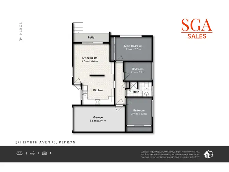 Floorplan of Homely apartment listing, 5/1 EIGHTH AVENUE, Kedron QLD 4031