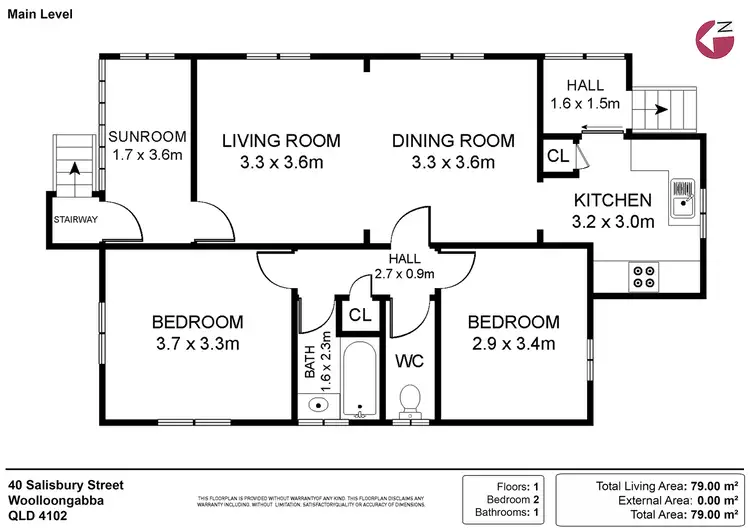Floorplan of Homely house listing, 40 Salisbury Street, Woolloongabba QLD 4102