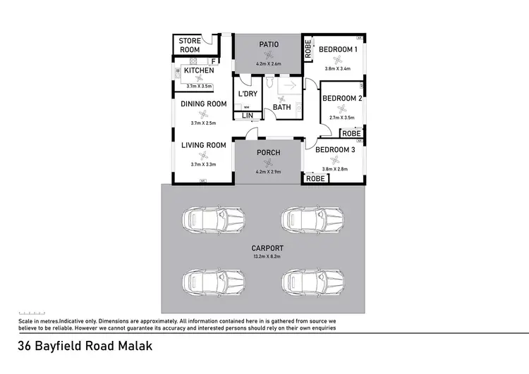 Floorplan of Homely house listing, 36 Bayfield Rd, Malak NT 812