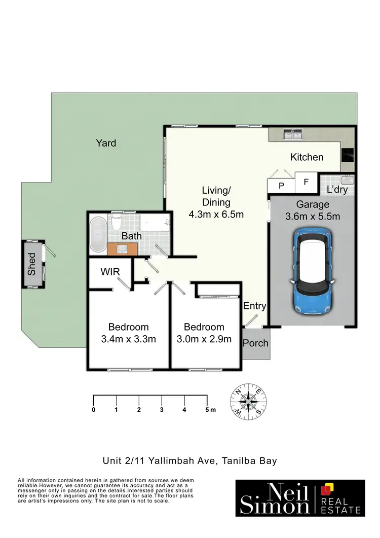 Floorplan of Homely house listing, 2/11 Yallimbah Avenue, Tanilba Bay NSW 2319