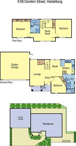 Floorplan of Homely townhouse listing, 5/58 DAREBIN STREET, Heidelberg VIC 3084