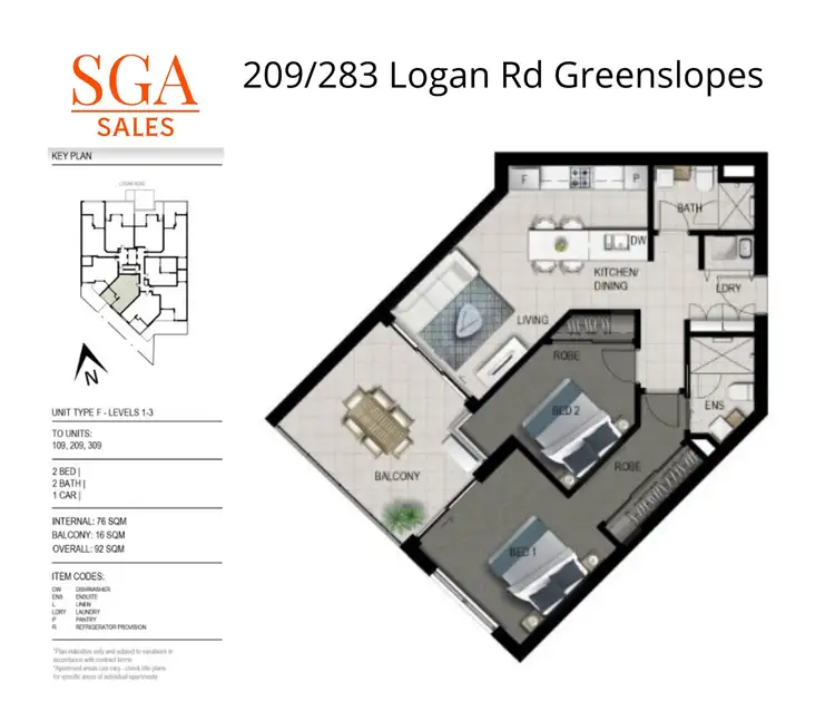 Floorplan of Homely apartment listing, 209/283 Logan Rd, Greenslopes QLD 4120