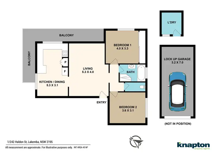 Floorplan of Homely unit listing, 1/242 Haldon Street, Lakemba NSW 2195