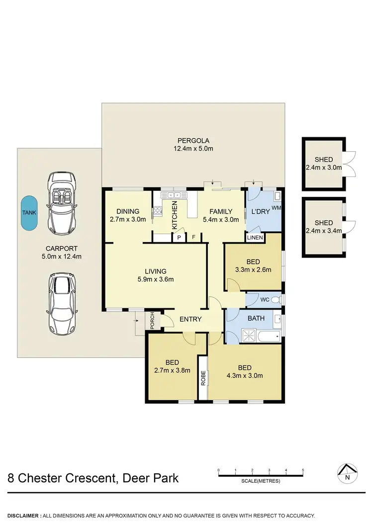 Floorplan of Homely house listing, 8 Chester Crescent, Deer Park VIC 3023