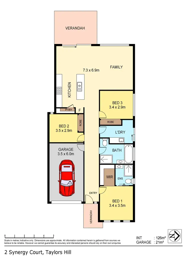 Floorplan of Homely house listing, 2 Synergy Court, Taylors Hill VIC 3037