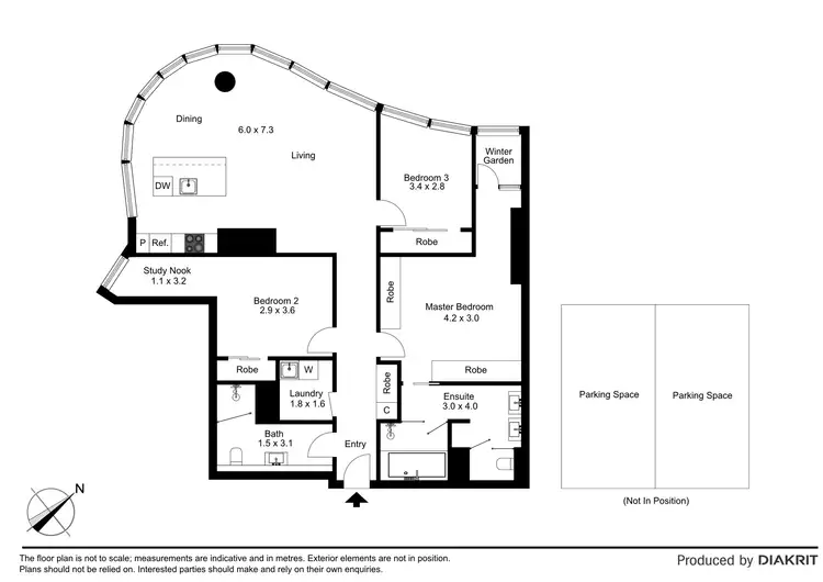 Floorplan of Homely apartment listing, 7408/70 SOUTHBANK BOULEVARD, Southbank VIC 3006