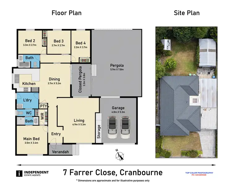 Floorplan of Homely house listing, 7 Farrer Close, Cranbourne VIC 3977