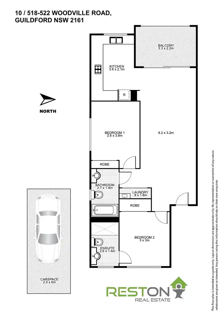 Floorplan of Homely apartment listing, 10/518-522 Woodville Road, Guildford NSW 2161