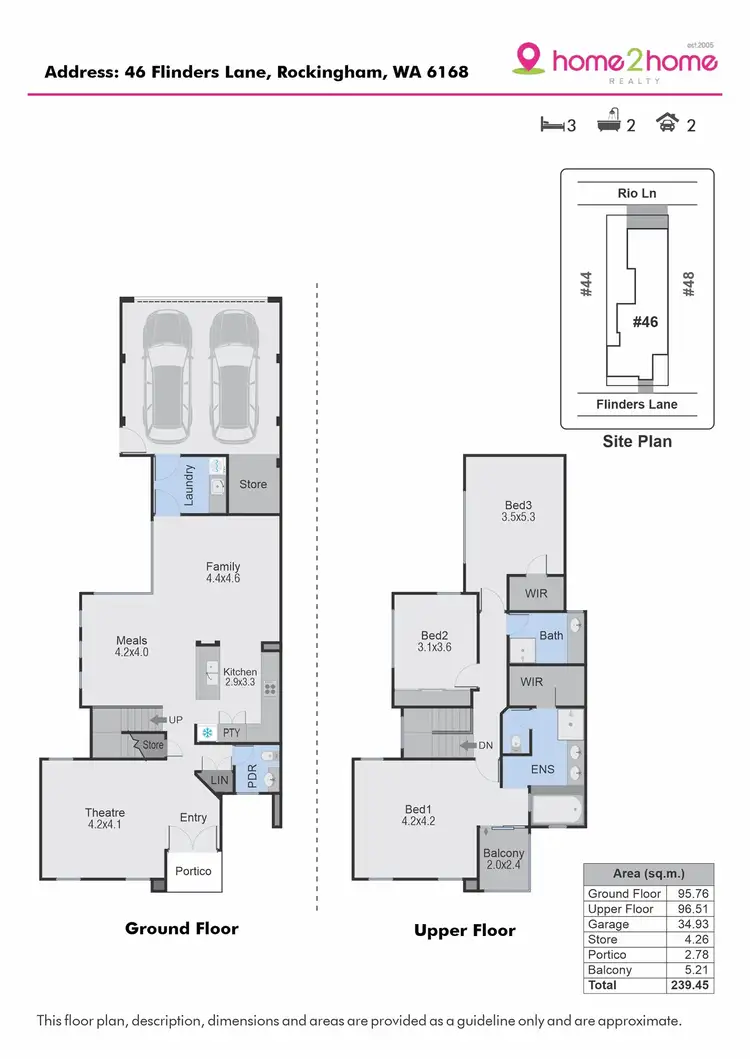 Floorplan of Homely house listing, 46 Flinders Lane, Rockingham WA 6168