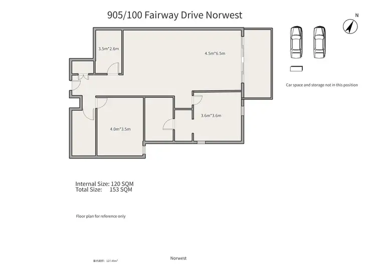 Floorplan of Homely apartment listing, 905/100 Fairway Drive, Norwest NSW 2153