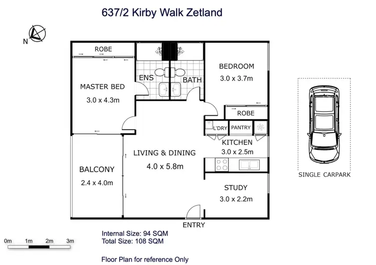 Floorplan of Homely apartment listing, 637/2 Kirby Walk, Zetland NSW 2017