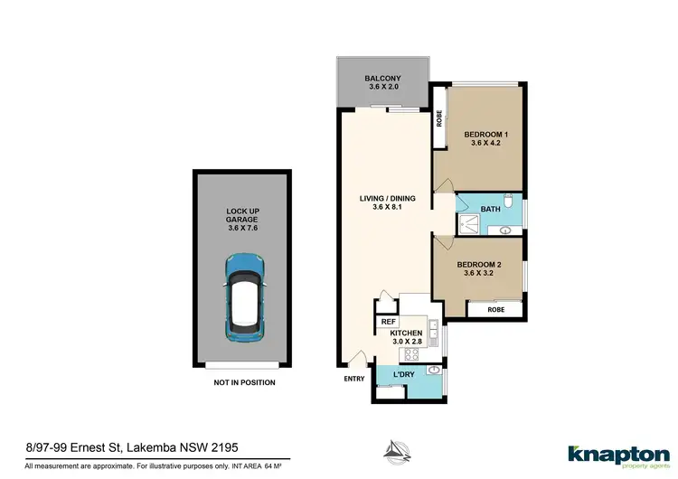 Floorplan of Homely unit listing, 8/97-99 Ernest Street, Lakemba NSW 2195