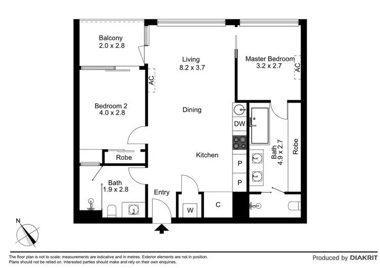 Floorplan of Homely apartment listing, 1307/23 MacKenzie Street, Melbourne VIC 3000