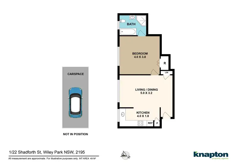 Floorplan of Homely unit listing, 1/22 Shadforth Street, Wiley Park NSW 2195